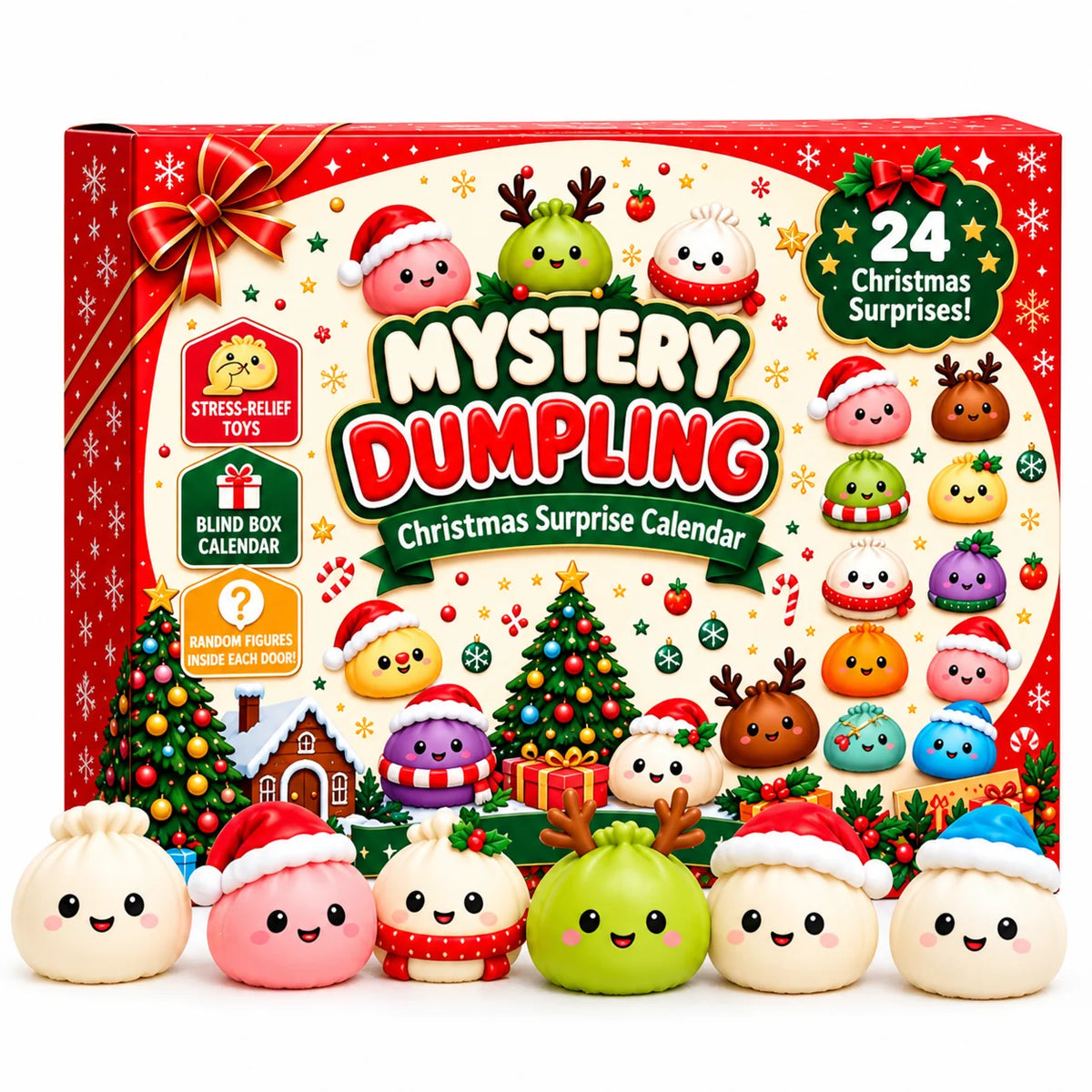 Advent Calendar 24-Day Silicone Squishy Dumplings