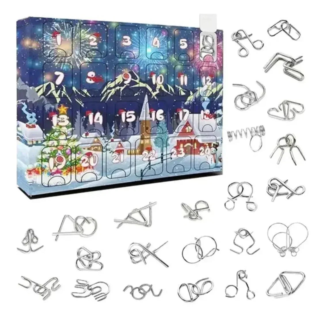 Advent Calendar 24 Metal & Wooden Brain Teasers