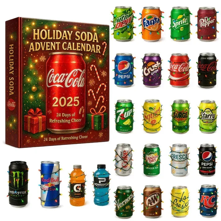 Advent Calendar 24 Mini Bottles Tree Decorations
