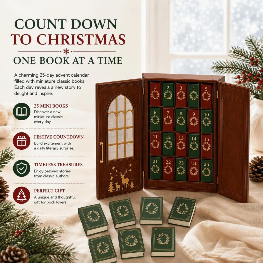 Advent Calendar 25 Mini Books With Hanging Loops