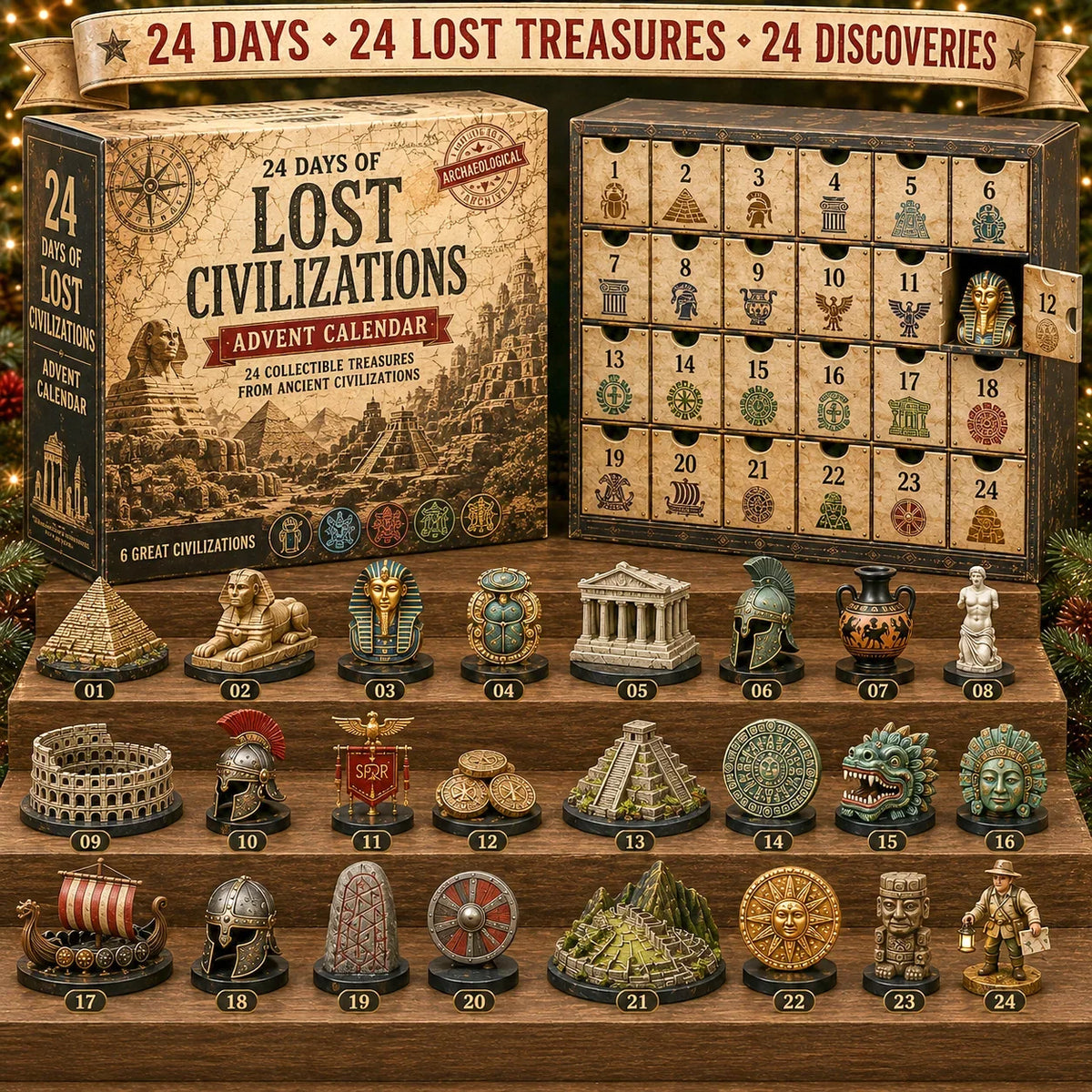 Advent Calendar Ancient Artifacts 24 Unique Collectibles Across Six Cultures