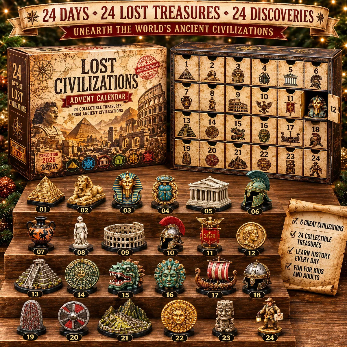 Advent Calendar Ancient Artifacts 24 Unique Collectibles Across Six Cultures