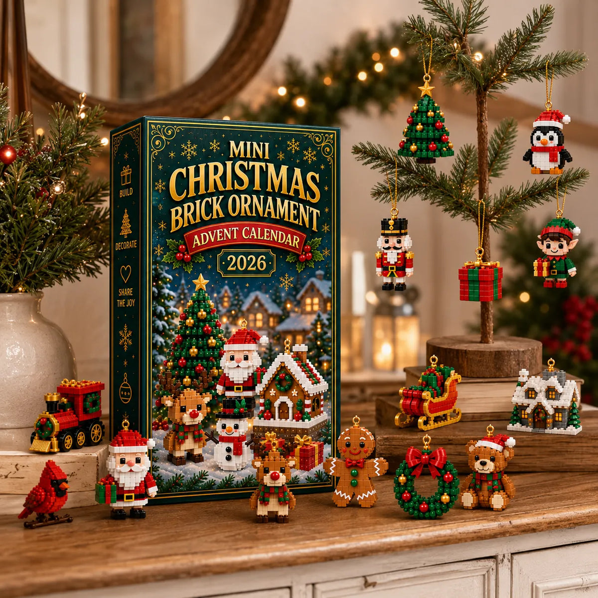Advent Calendar Building Set 24 Mini Brick Ornaments