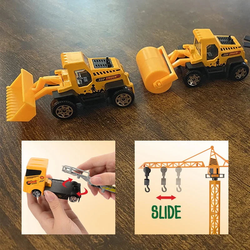 Advent Calendar Construction Vehicles & Play Board for Kids