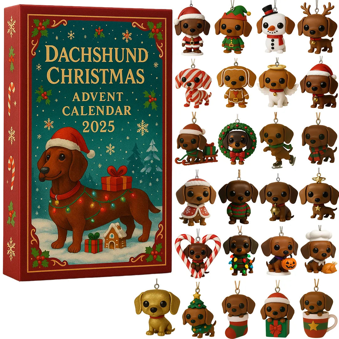 Advent Calendar Dachshund Figurines 24 Surprises