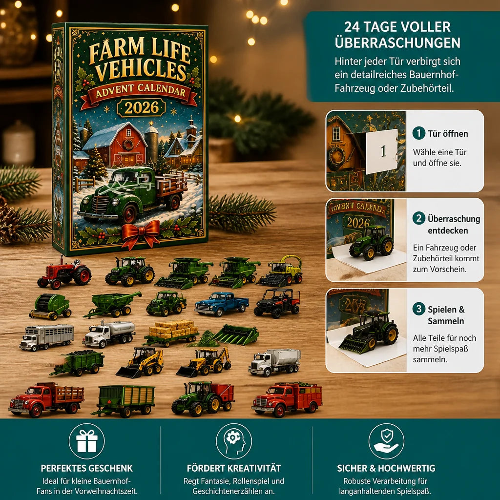 Advent Calendar Farm Vehicles 24 Daily Surprises