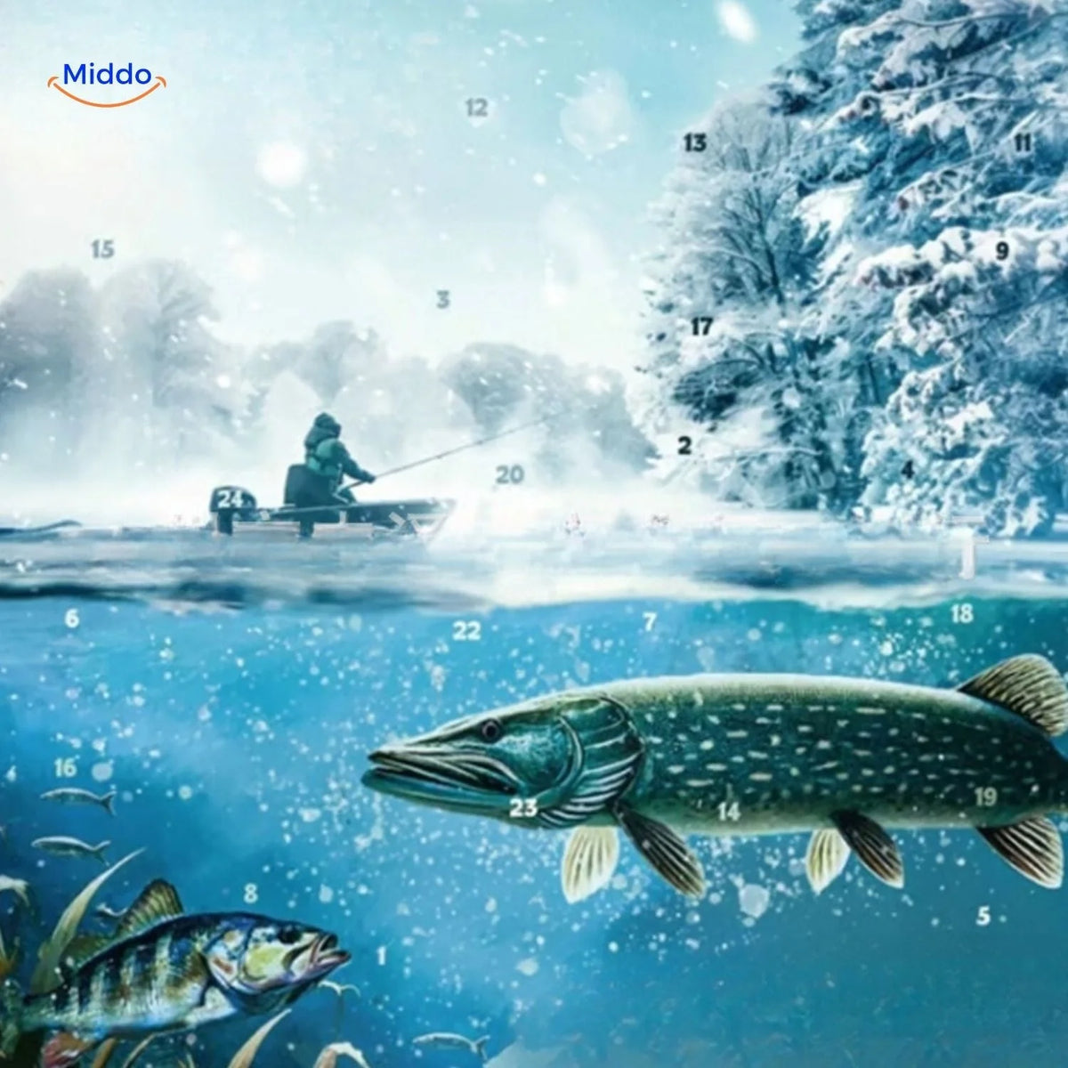 Advent Calendar Fishing Accessories Set of 24 Reusable