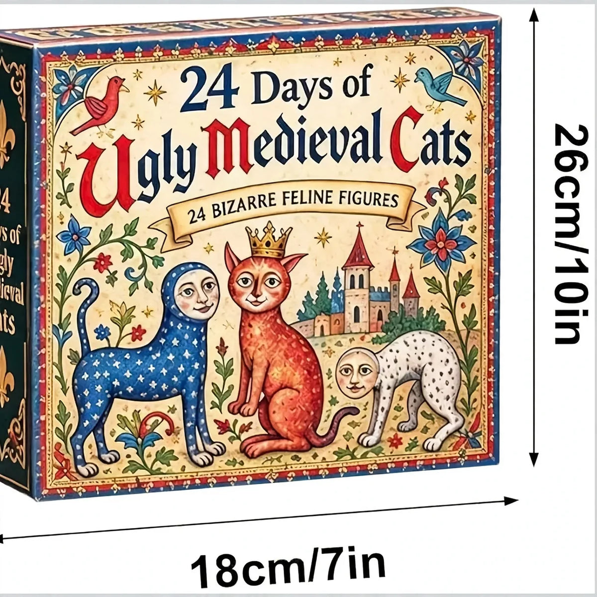 Advent Calendar Medieval Cat Figures 24-Day Countdown