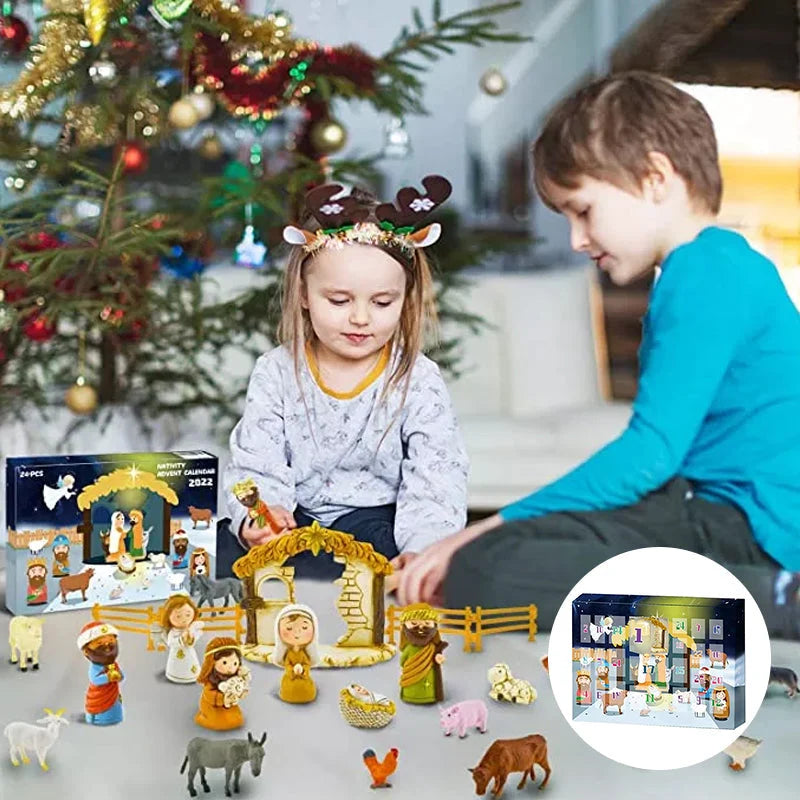 Advent Calendar Nativity Story 24 Figures