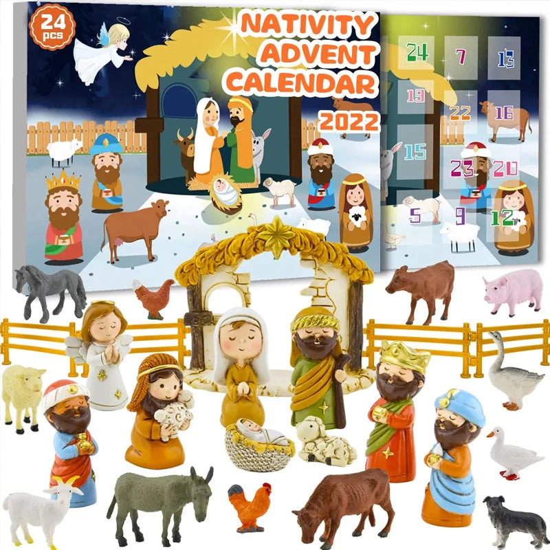 Advent Calendar Nativity Story 24 Figures