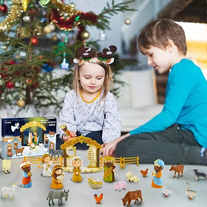 Advent Calendar Nativity Story 24 Figures