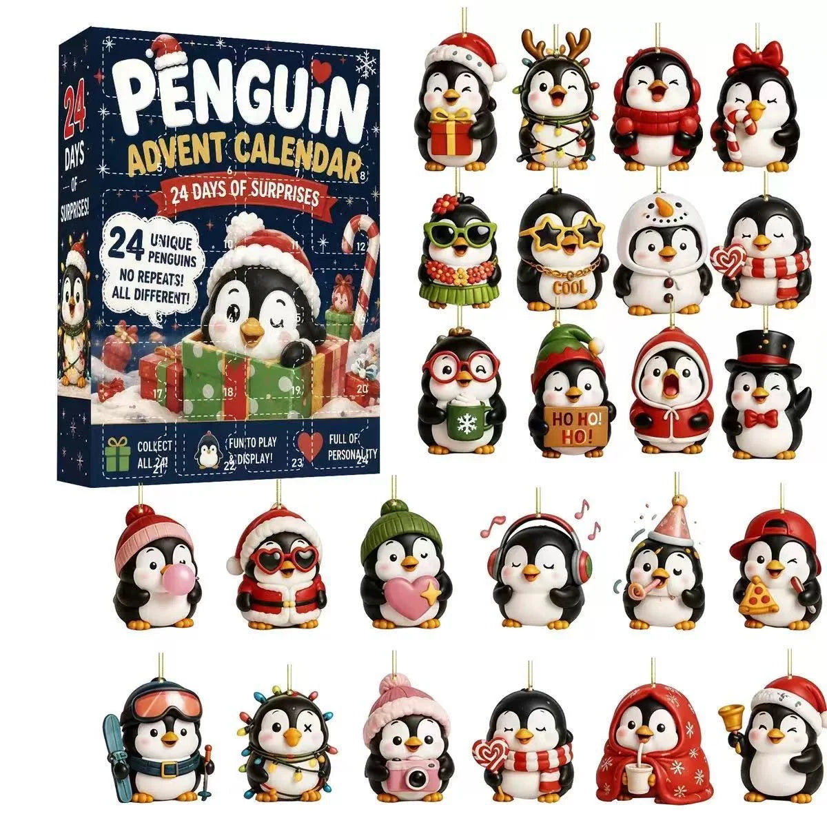 Advent Calendar Penguin Theme 24 Daily Surprises