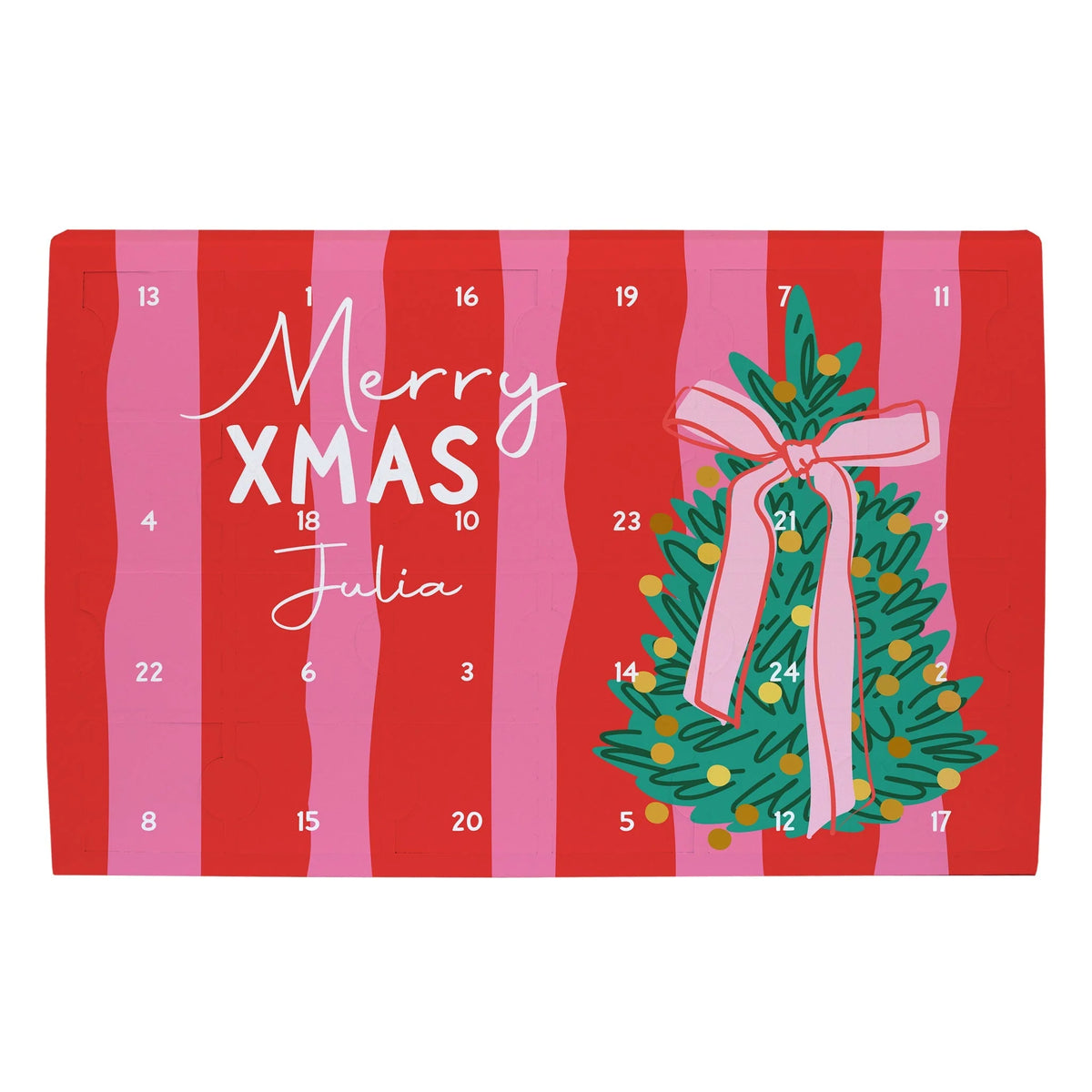 Advent Calendar Personalized Chocolate 24 Filled Doors