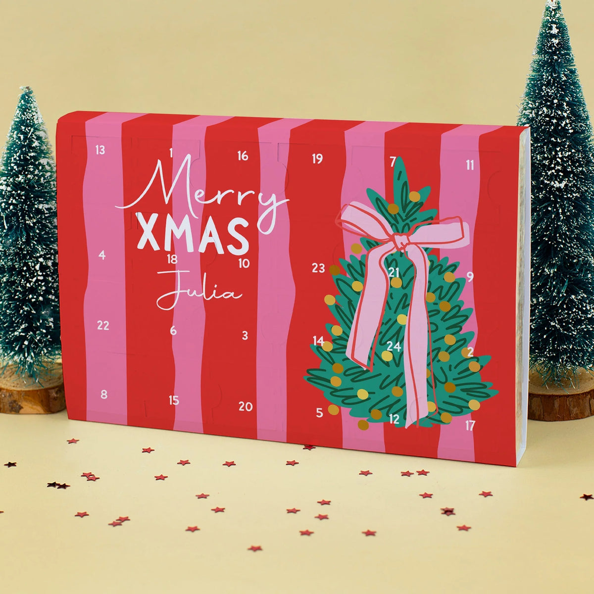 Advent Calendar Personalized Chocolate 24 Filled Doors