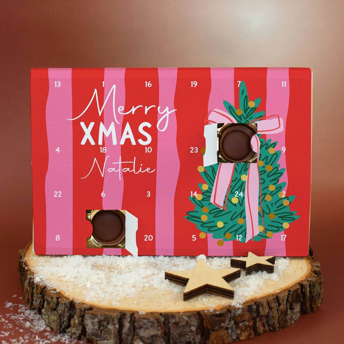 Advent Calendar Personalized Chocolate 24 Filled Doors