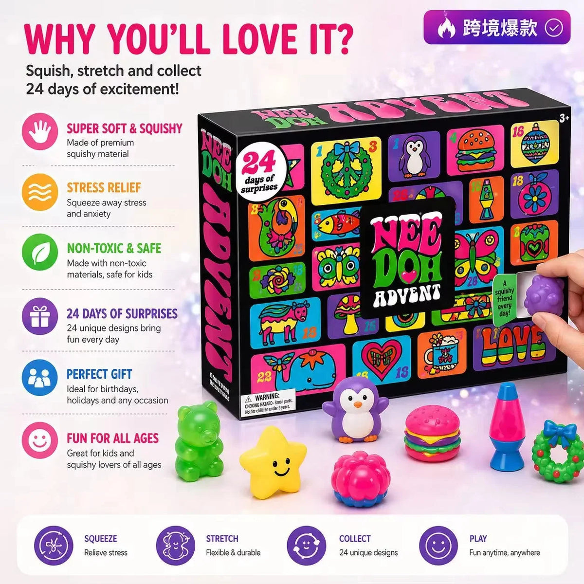 Advent Calendar Slow-Rising Squishies Set of 24