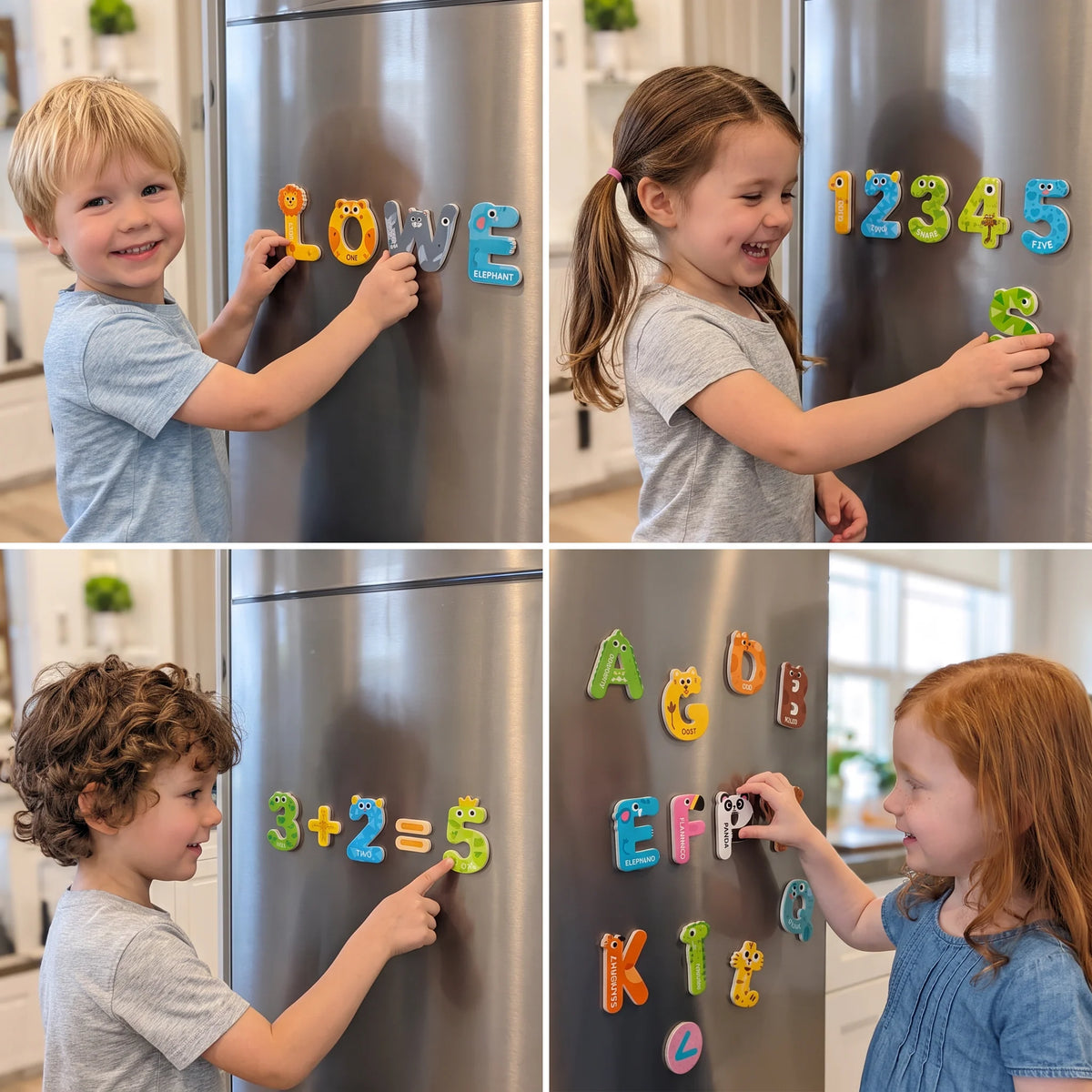 Alphabet & Number Magnets Animal-Themed Educational Learning Tool