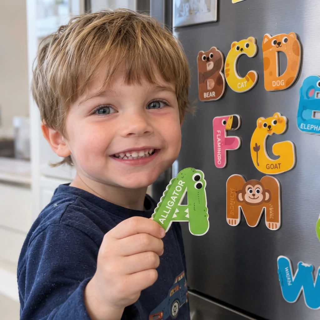 Alphabet & Number Magnets Animal-Themed Educational Learning Tool