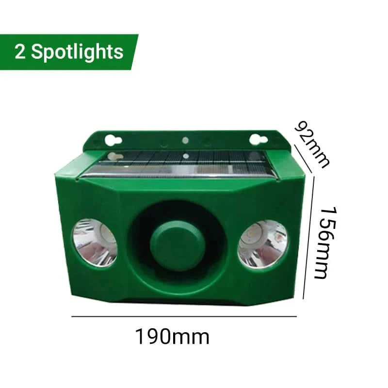Animal Repellent Solar-Powered Alarm & LED Lights