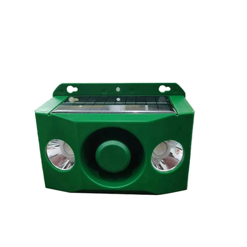 Animal Repellent Solar-Powered Alarm & LED Lights