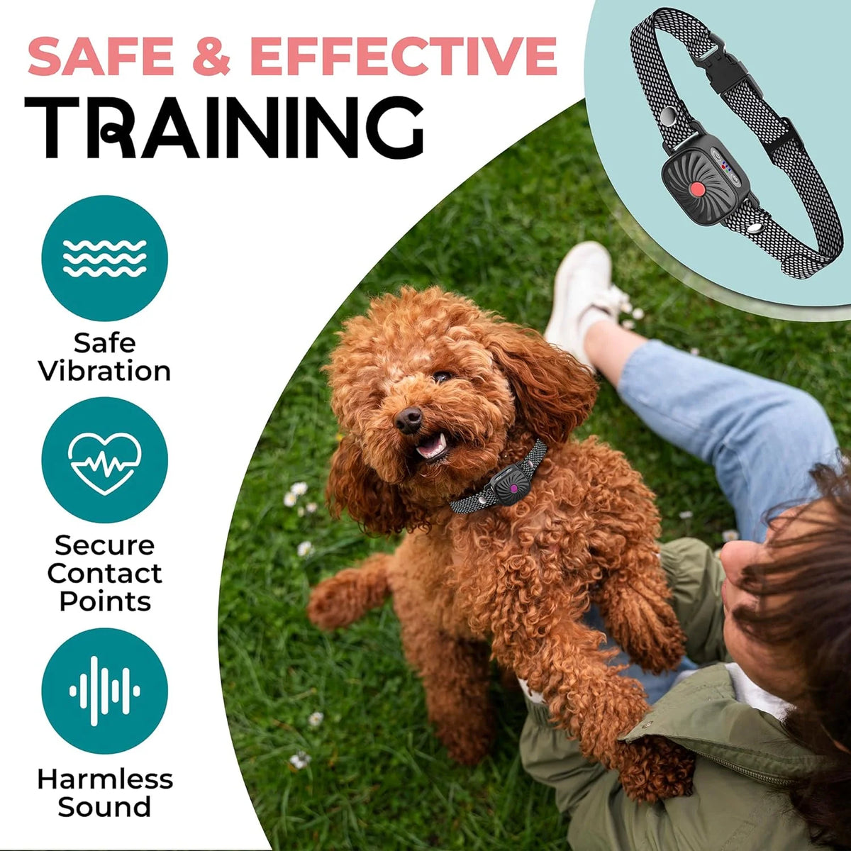 Anti-Bark Collar for Small Dogs Sound & Vibration No-Shock