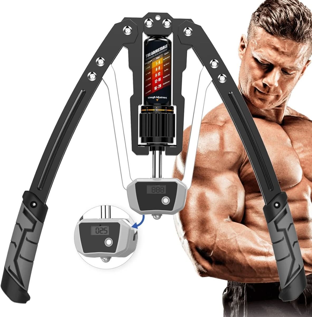 Arm Trainer Adjustable Hydraulic Resistance 22-441 Lb