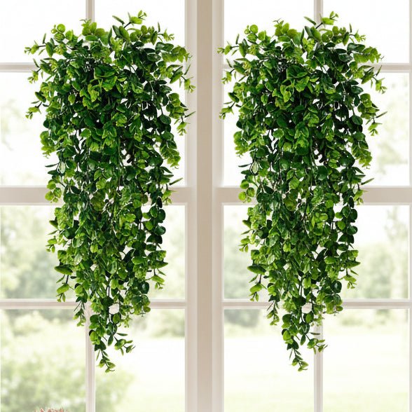 Artificial Hanging Eucalyptus Plant UV-Resistant Set of 2