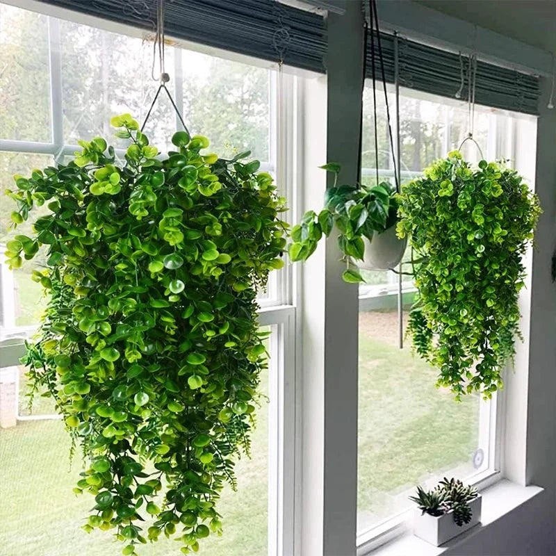 Artificial Hanging Eucalyptus UV-Resistant Set of 2