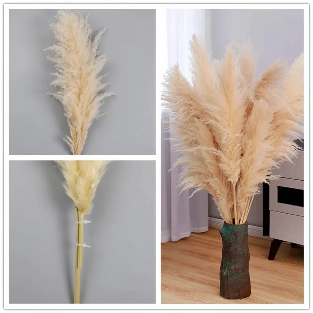 Artificial Pampas Grass Stems 25.6 Inch No Watering