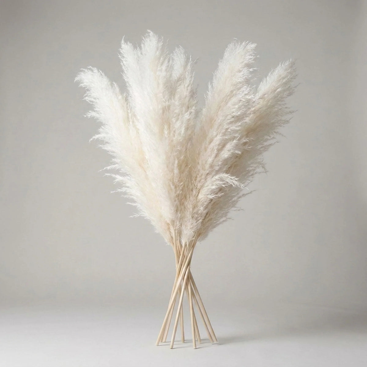 Artificial Pampas Grass Stems Feathery 25.6-Inch Length