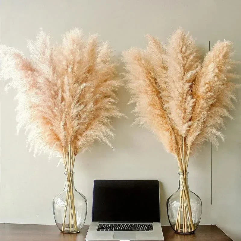 Artificial Pampas Grass Stems Feathery 25.6-Inch Length
