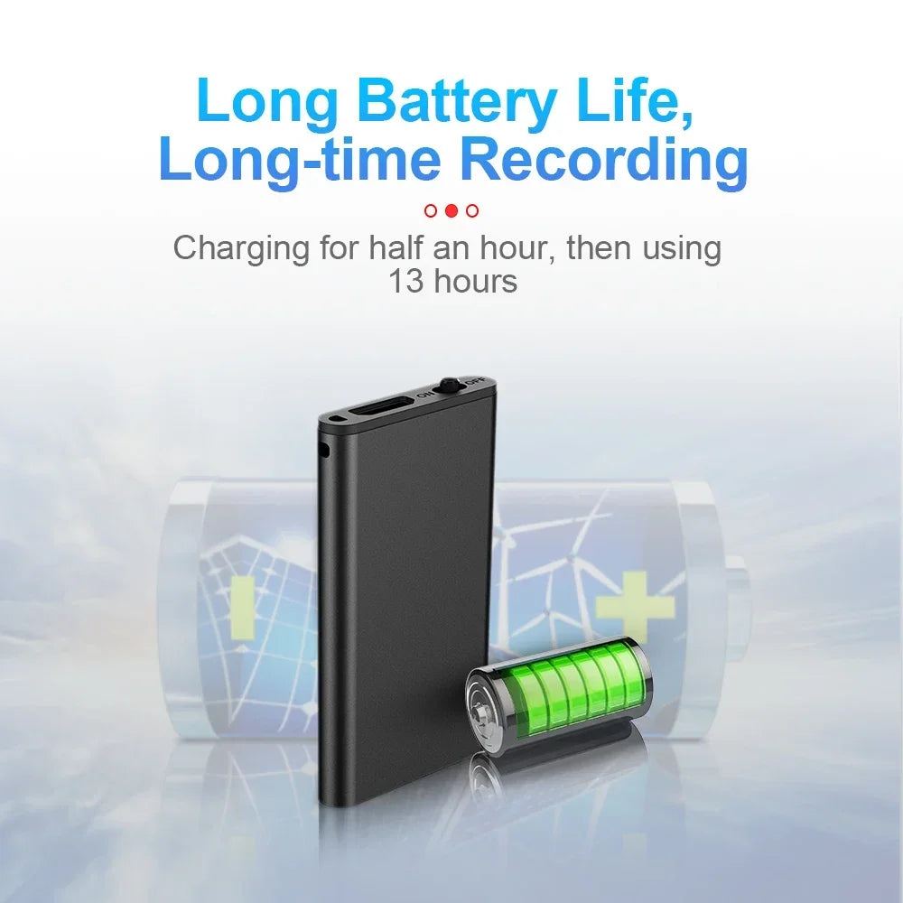 Audio Recorder Voice-Activated Magnetic Mount
