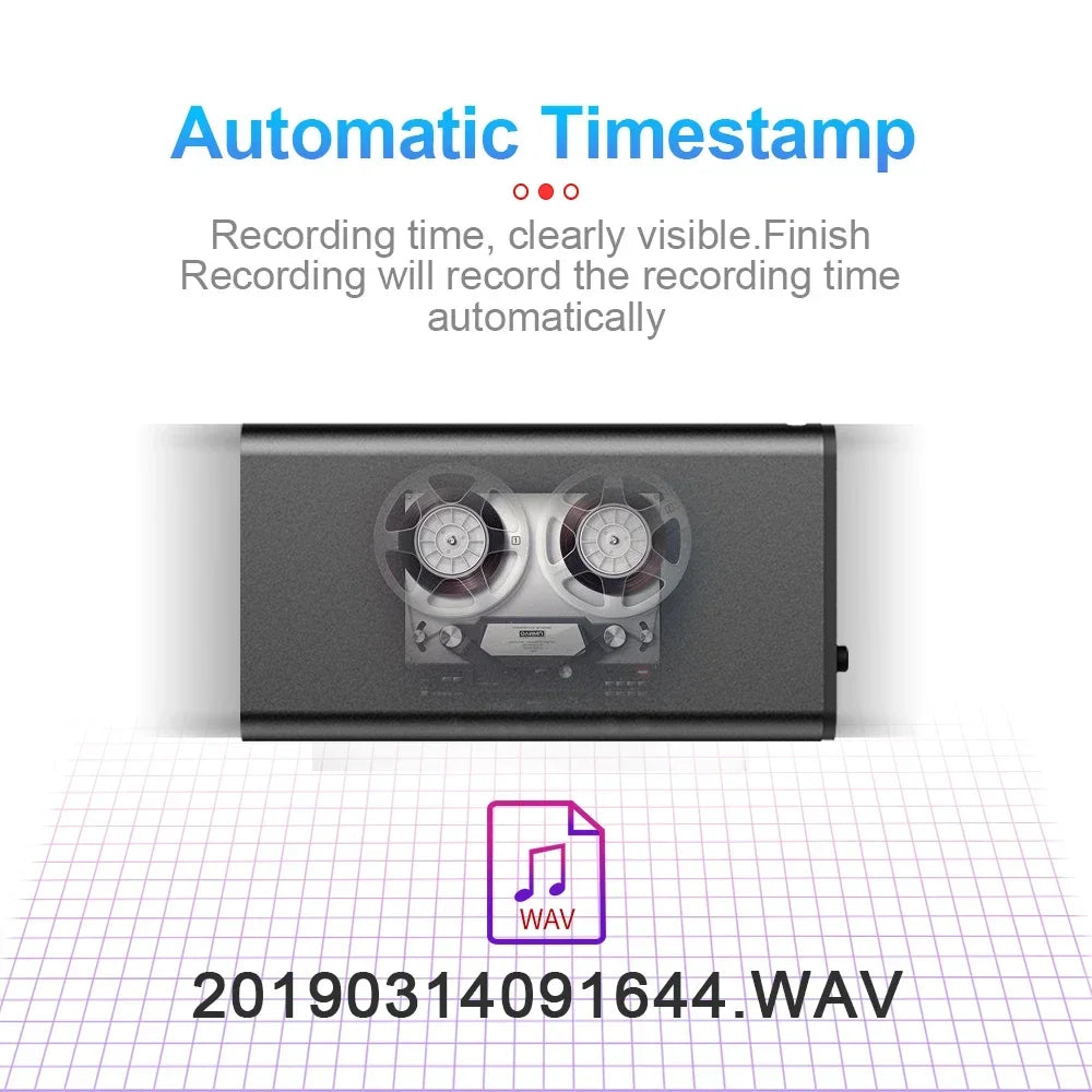 Audio Recorder Voice-Activated Magnetic Mount