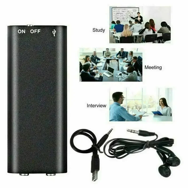 Audio Recorder Voice-Activated Magnetic Mount