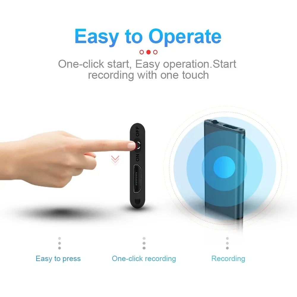 Audio Recorder Voice-Activated Magnetic Mount
