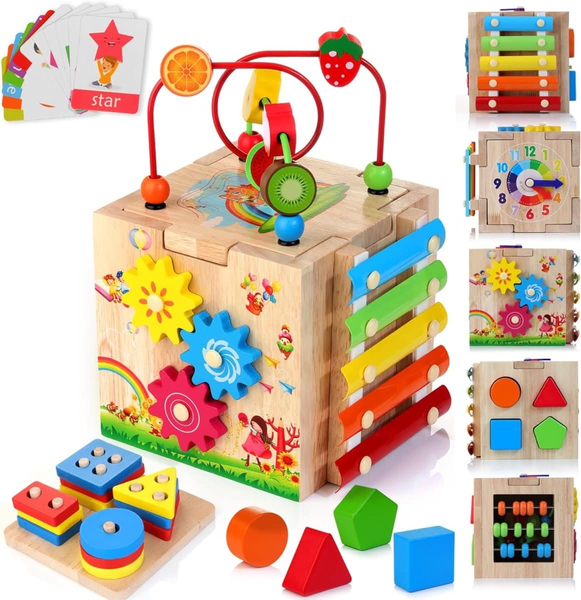 Baby Activity Cube 8 Interactive Activities Integrated Xylophone