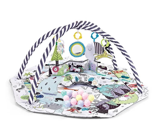 Baby Play Mat 8-in-1 6 Detachable Sensory Toys