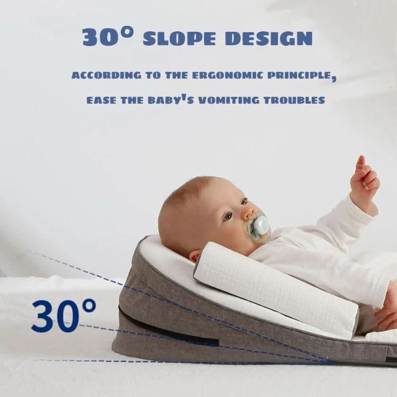 Baby Side-Sleeping Pillow Anti-Reflux Incline Washable Cover