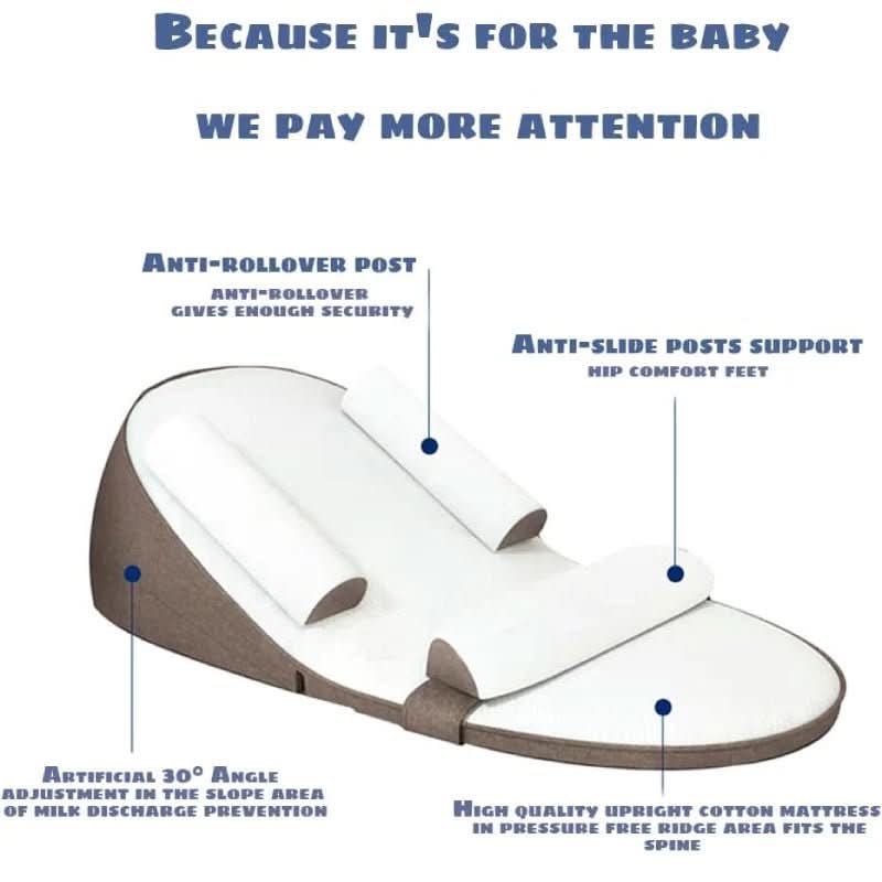 Baby Side-Sleeping Pillow Anti-Reflux Incline Washable Cover