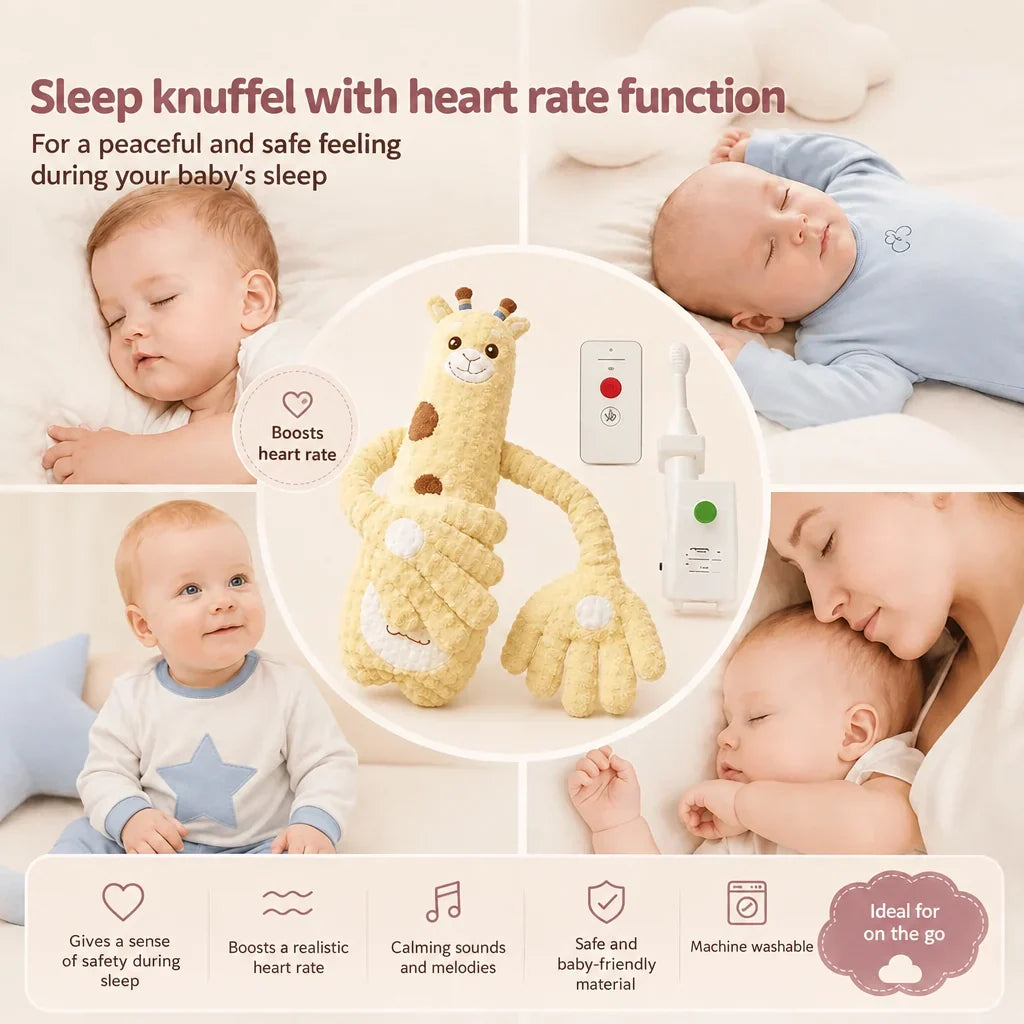 Baby Soothing Plush Toy Automatic Patting USB Rechargeable