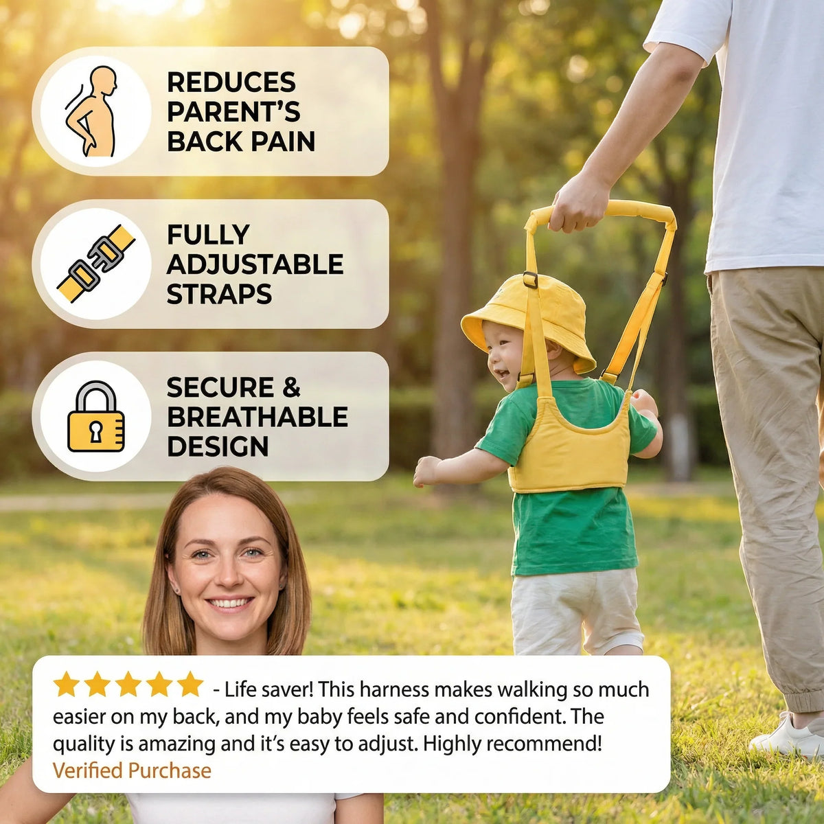 Baby Walking Harness Adjustable Strap Chest Support