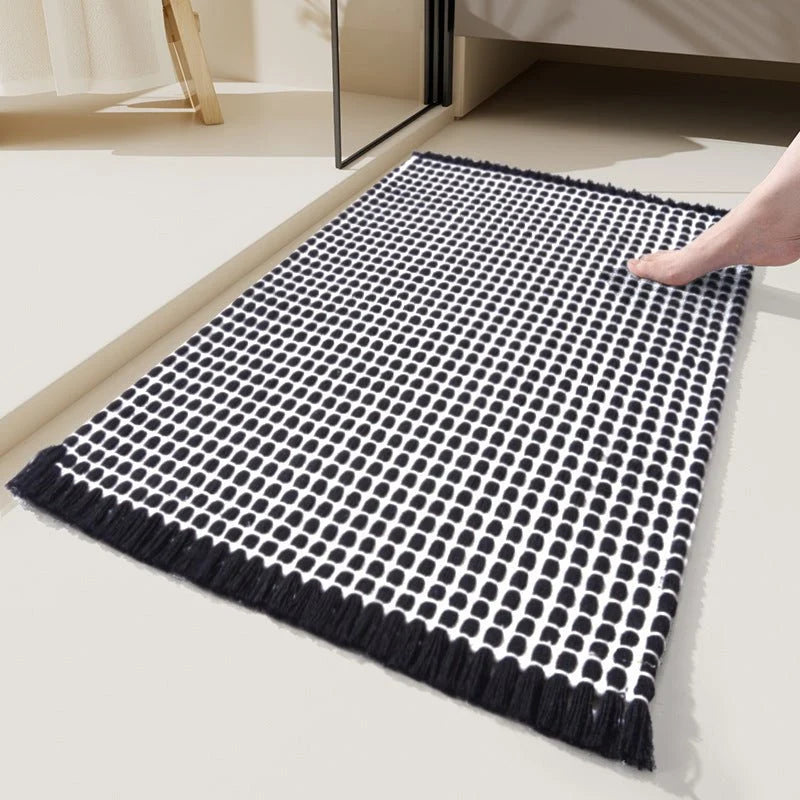 Bath Mat Absorbent Microfiber Non-Slip Machine Washable