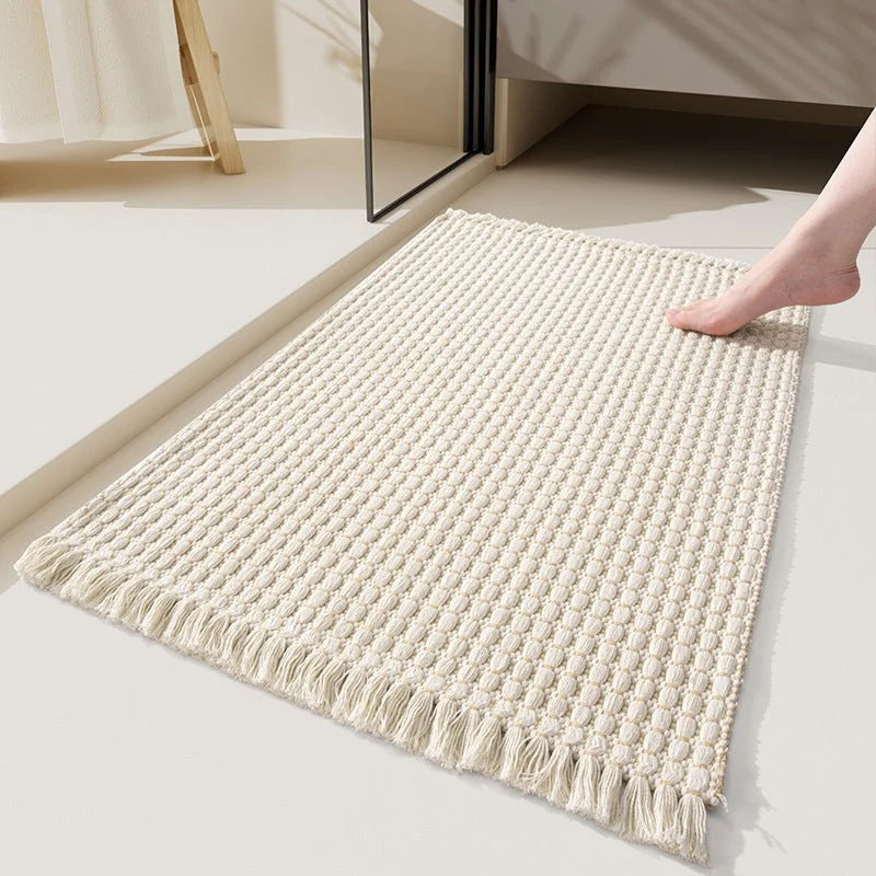 Bath Mat Absorbent Microfiber Non-Slip Machine Washable