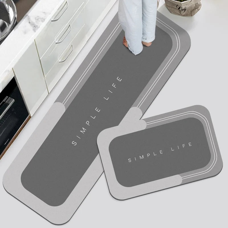Bath Mat Non-Slip Absorbent Quick-Drying Microfiber Washable