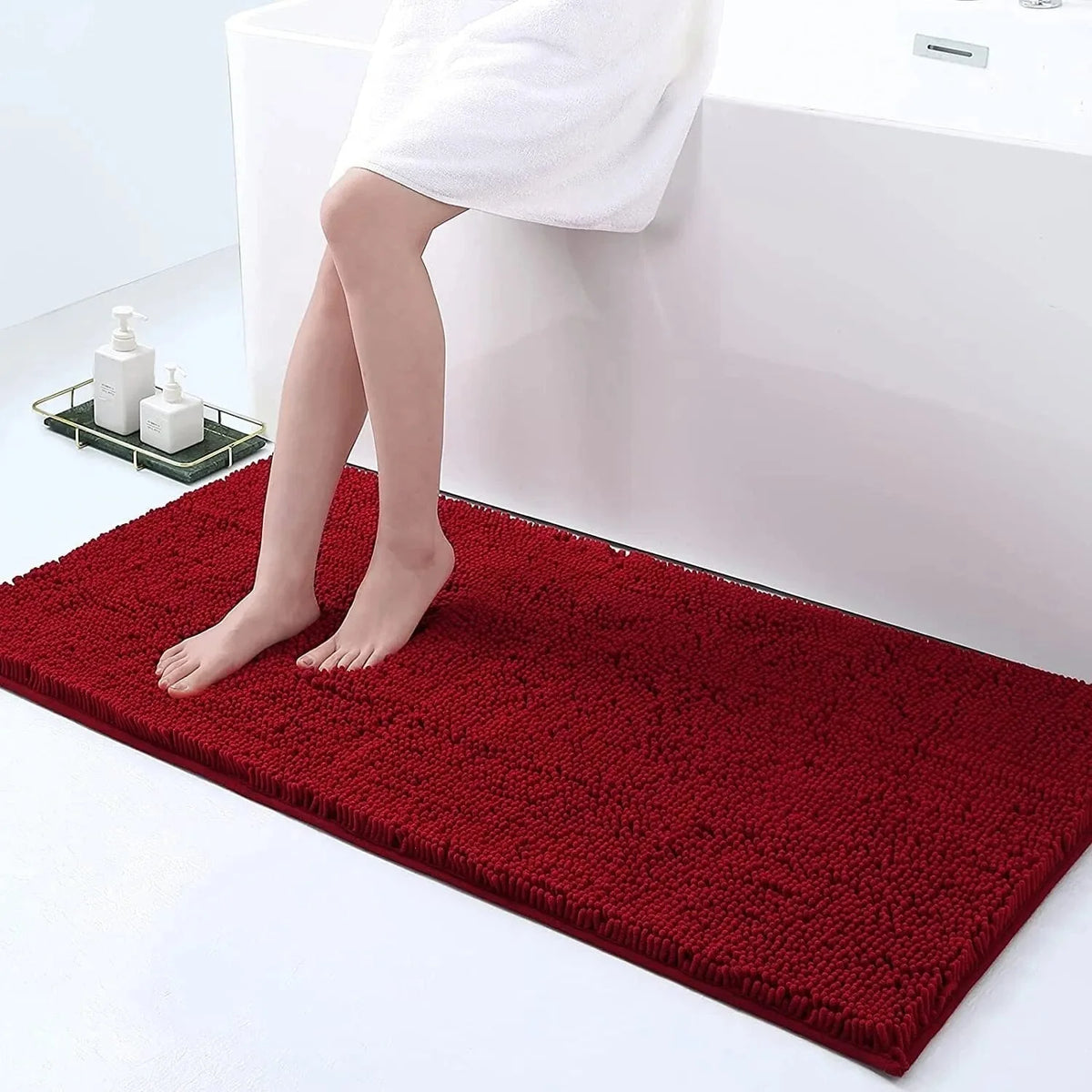 Bath Mat Plush Absorbent Non-Slip Backing