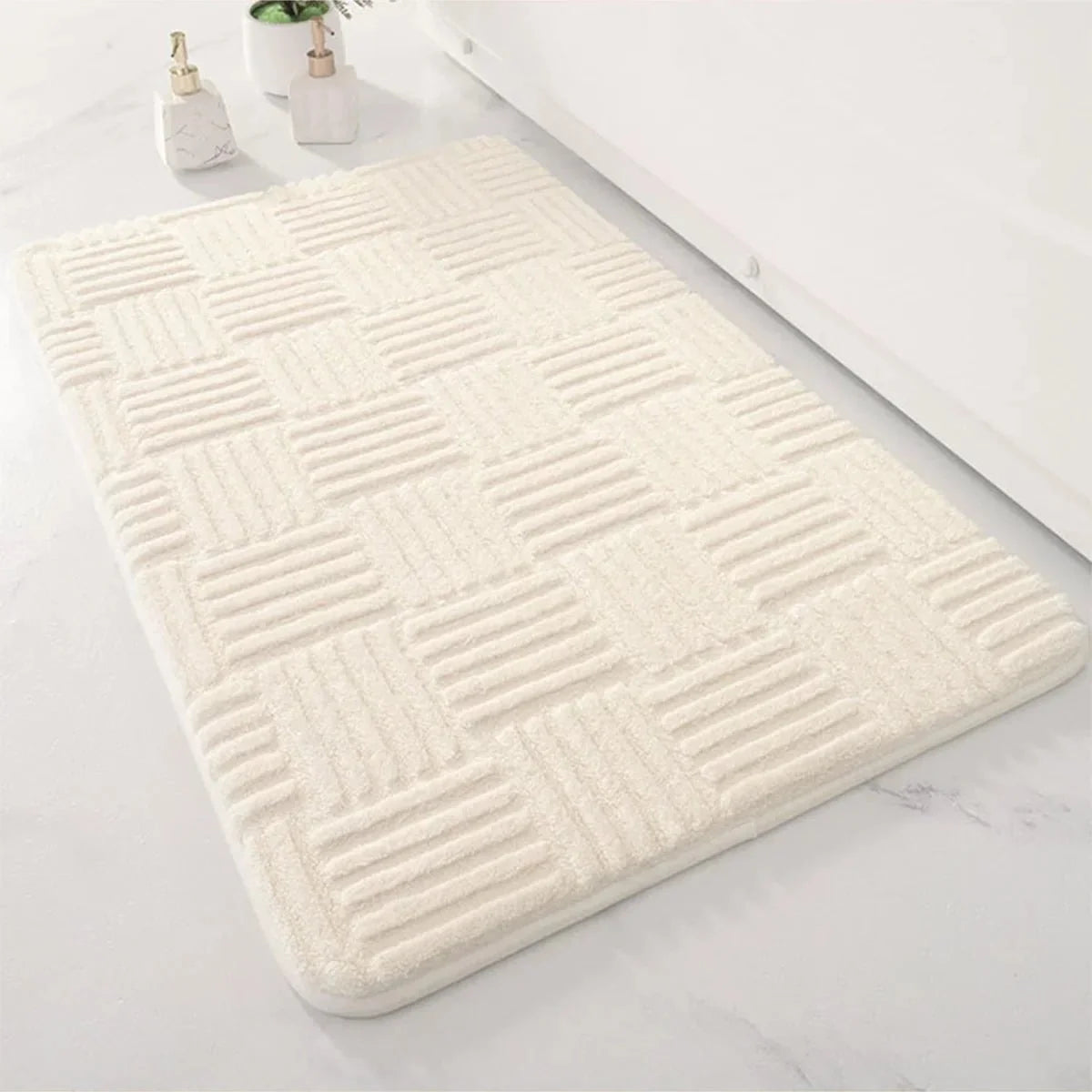 Bath Mat Thick Absorbent Non-Slip Backing