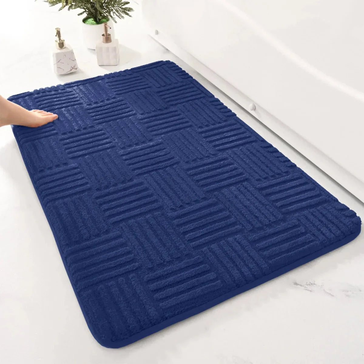 Bath Mat Thick Absorbent Non-Slip Backing