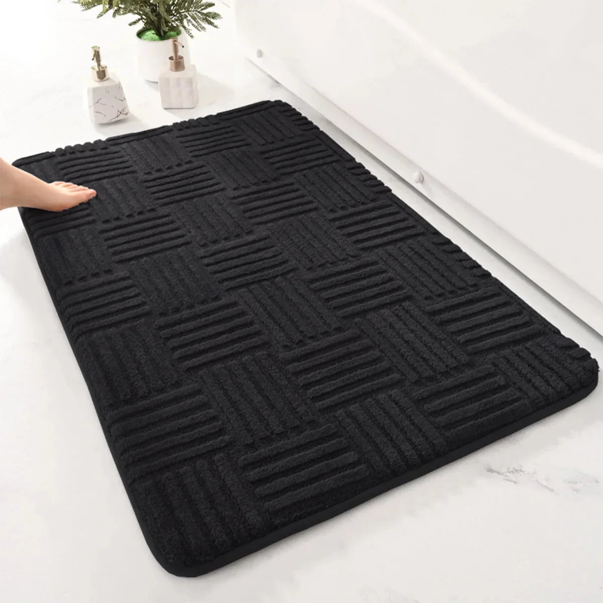 Bath Mat Thick Absorbent Non-Slip Backing