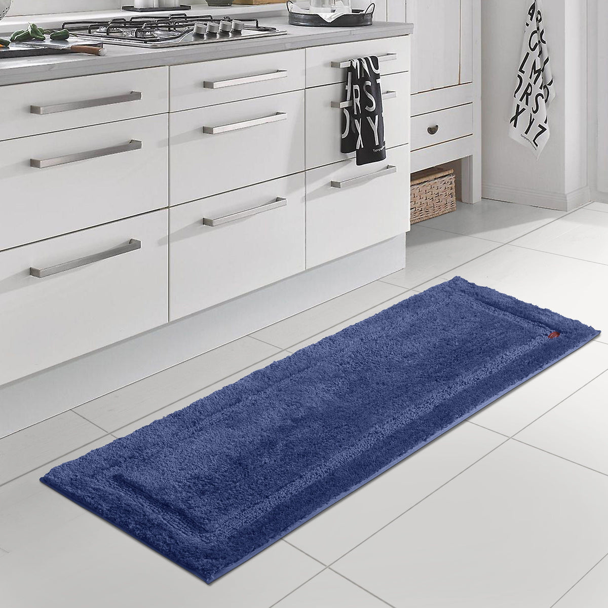 Bathroom Floor Mat Plush Microfiber Non-Slip Quick-Drying