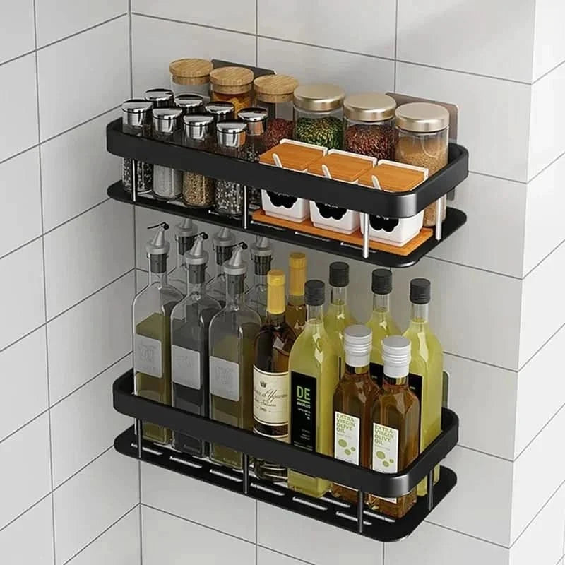 Bathroom Shelf Adhesive Drill-Free Mounting Up to 11 lb Capacity
